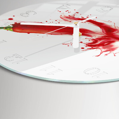 Round wall clock Chili pepper