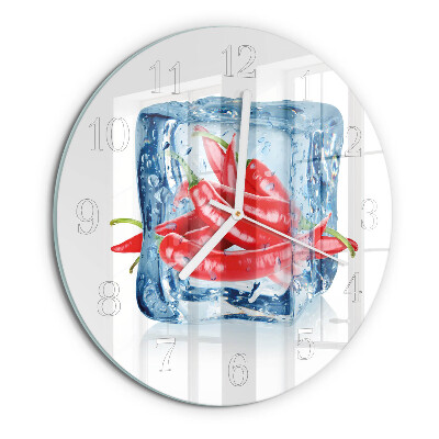 Round wall clock Chili with Ice Cream
