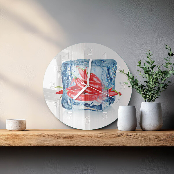 Round wall clock Chili with Ice Cream