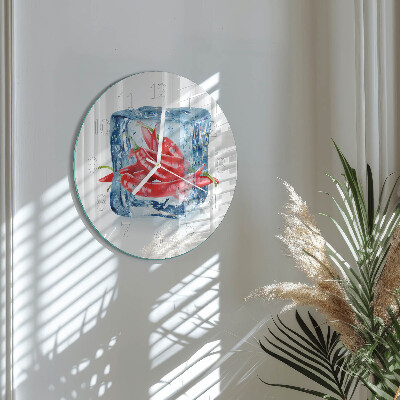 Round wall clock Chili with Ice Cream
