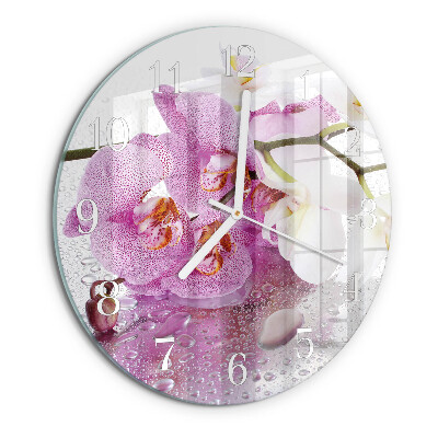 Round wall clock Orchid