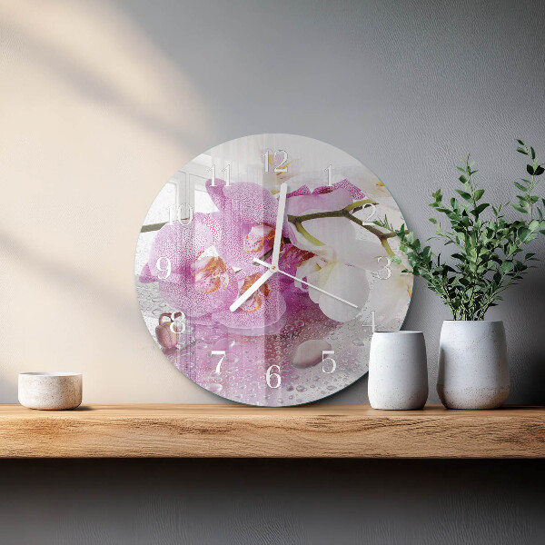 Round wall clock Orchid