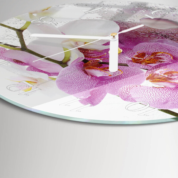 Round wall clock Orchid