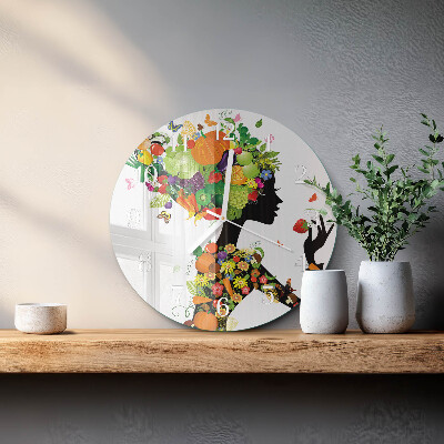 Round wall clock Piece
