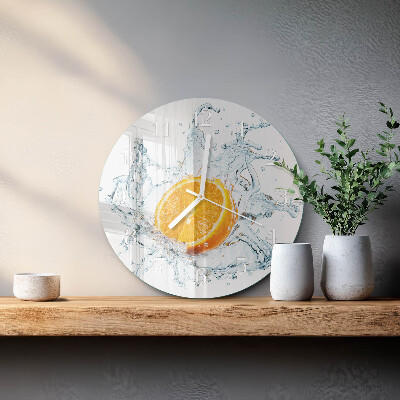 Round wall clock Water