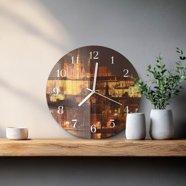 Round wall clock Prague