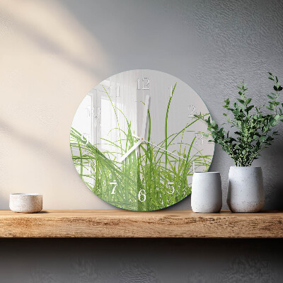 Round wall clock Grass