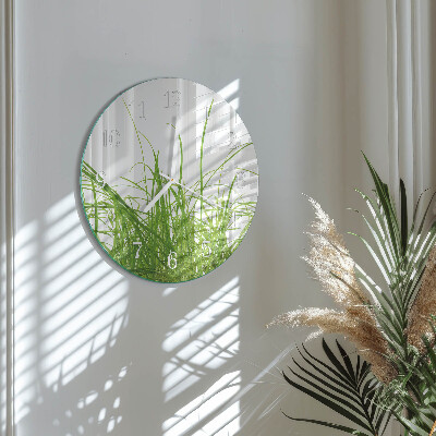Round wall clock Grass