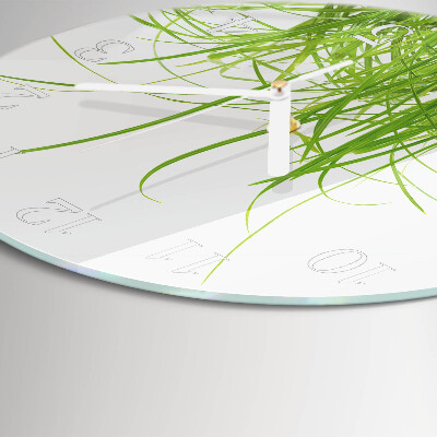 Round wall clock Grass