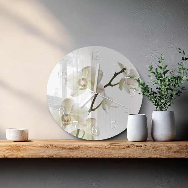 Round wall clock Orchid