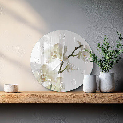 Round wall clock Orchid