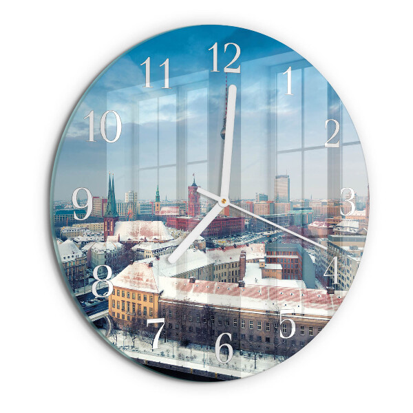 Round wall clock Winter City
