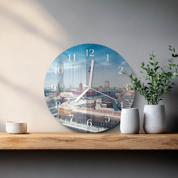 Round wall clock Winter City