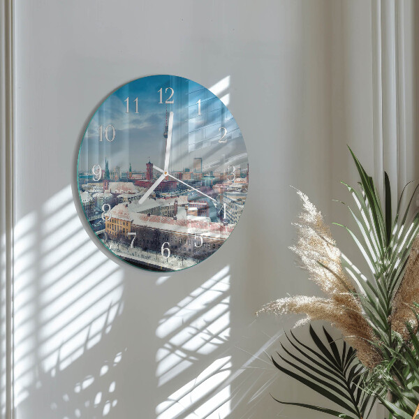 Round wall clock Winter City