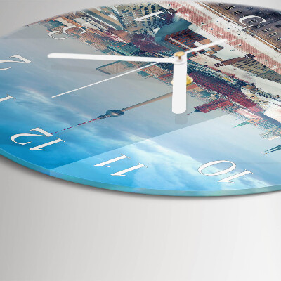 Round wall clock Winter City
