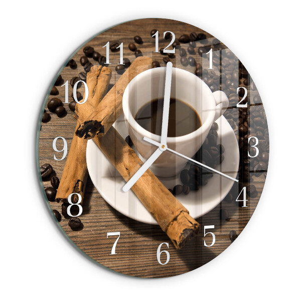 Round wall clock Cinnamon Coffee