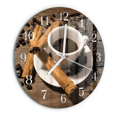 Round wall clock Cinnamon Coffee