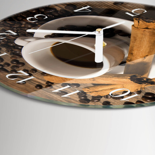 Round wall clock Cinnamon Coffee