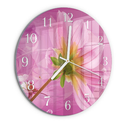 Round wall clock Flower