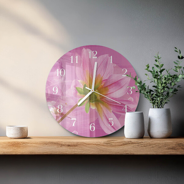 Round wall clock Flower
