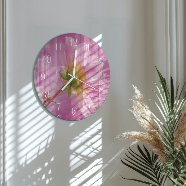 Round wall clock Flower