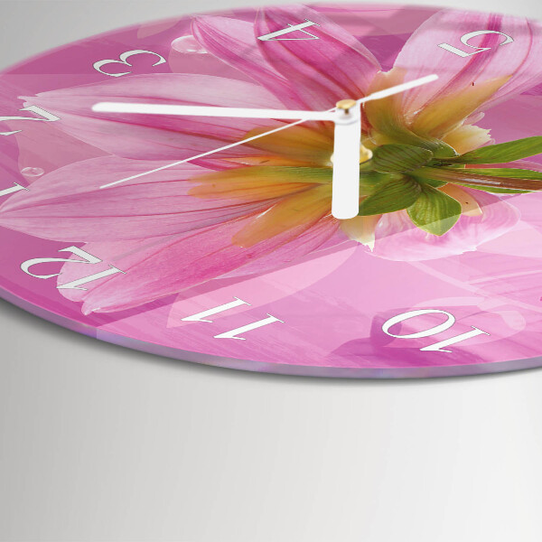 Round wall clock Flower