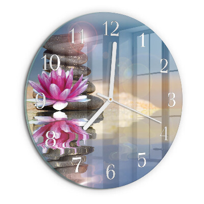 Round wall clock Water Stones
