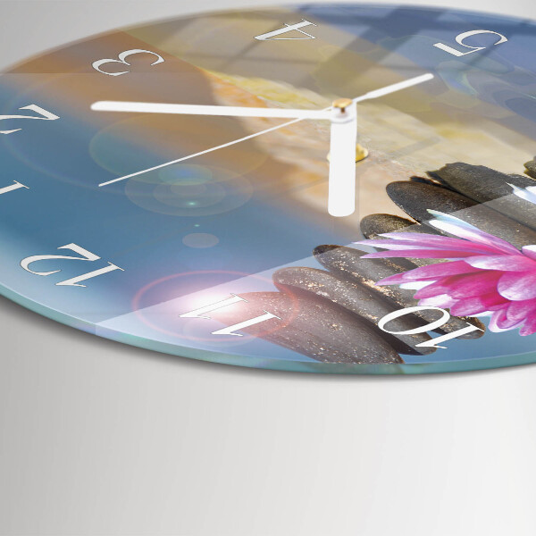 Round wall clock Water Stones