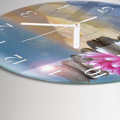 Round wall clock Water Stones