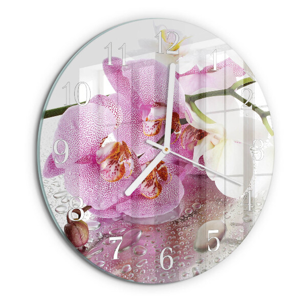 Round wall clock Orchid