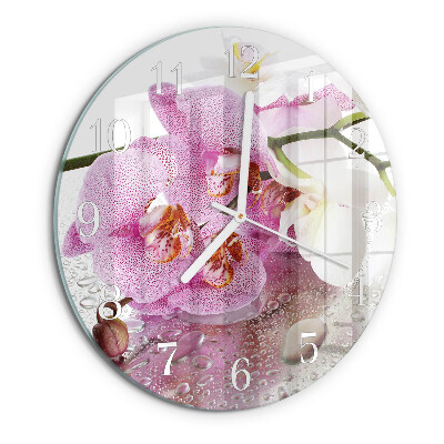 Round wall clock Orchid