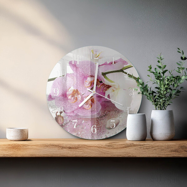 Round wall clock Orchid