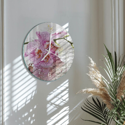 Round wall clock Orchid