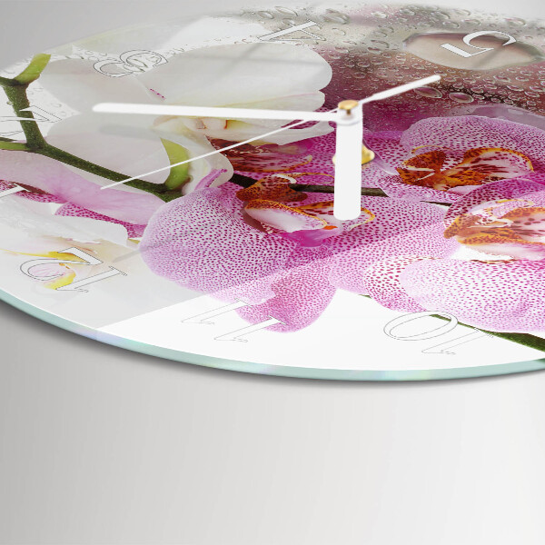 Round wall clock Orchid