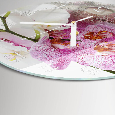 Round wall clock Orchid