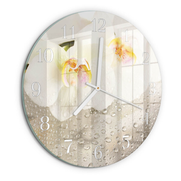 Round wall clock Orchid