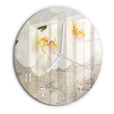 Round wall clock Orchid
