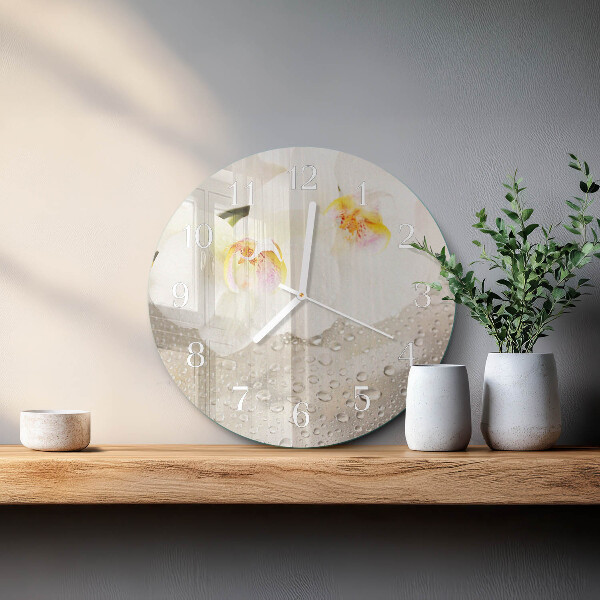 Round wall clock Orchid