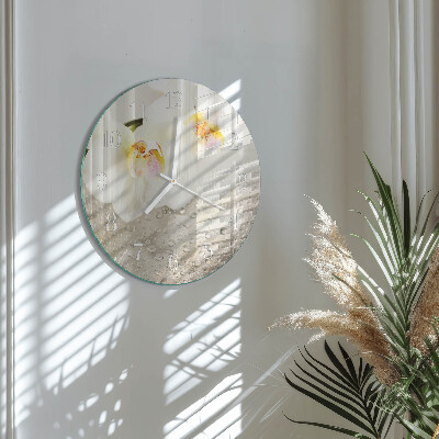 Round wall clock Orchid