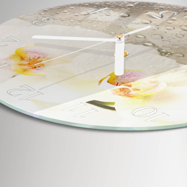 Round wall clock Orchid