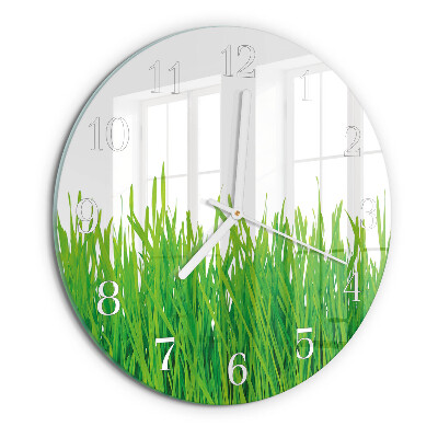 Round wall clock Grass