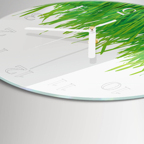 Round wall clock Grass