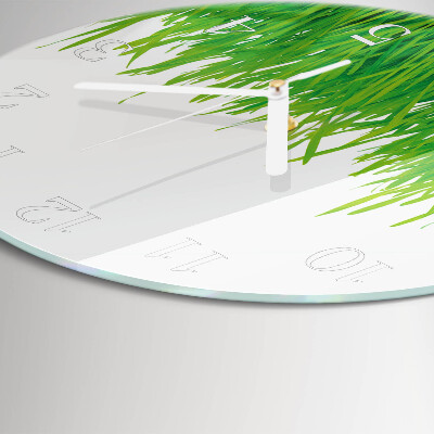 Round wall clock Grass