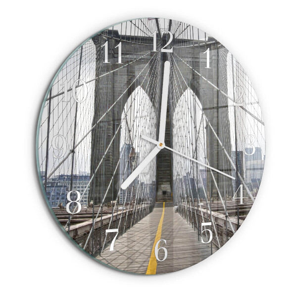 Round wall clock Brooklyn Bridge