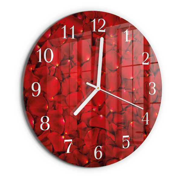 Round wall clock Rose Petals