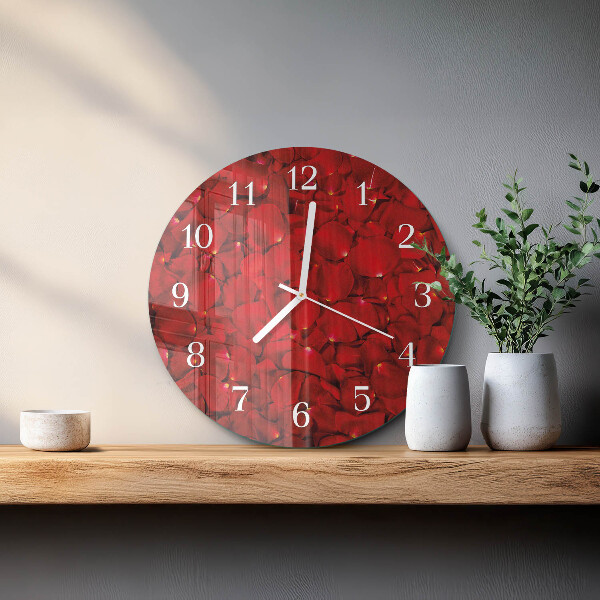 Round wall clock Rose Petals