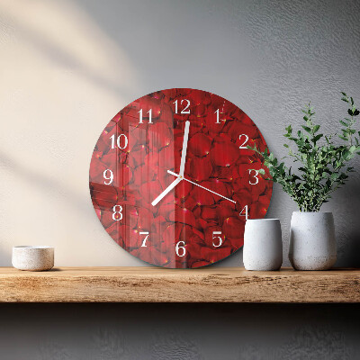 Round wall clock Rose Petals