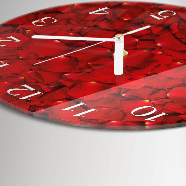 Round wall clock Rose Petals