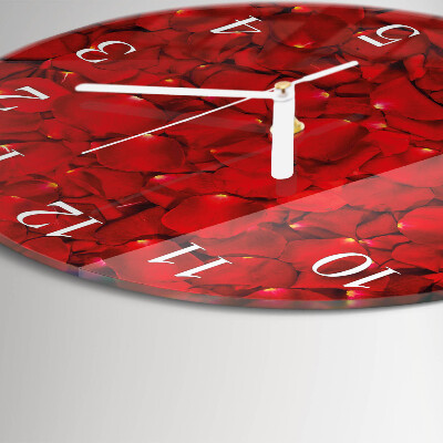 Round wall clock Rose Petals