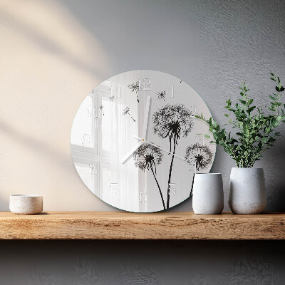 Round wall clock Dandelion